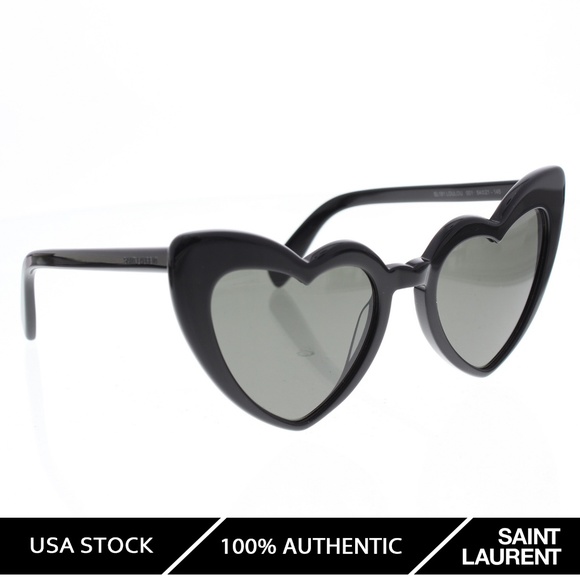 Saint Laurent Black Heart-Shaped Sunglasses - Picture 8 of 8